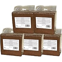 Kokosfaserziegel 5x 70 Liter, gesamt: 350 Liter, ca. 5kg je Ziegel (EUR 0,14 je Liter/EUR 9,50 je Ziegel)), Humusziegel…