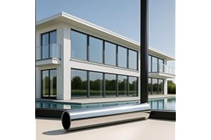 MARAPON® Sonnenschutzfolie Fensterfolie Blickdicht Innenanbringung - Spiegelfolie Fenster Sichtschutz, UV Schutz, Fensterfolie Blickdicht Von Aussen, Sonnenstrahlen Reduzierung (0.75x4 m)