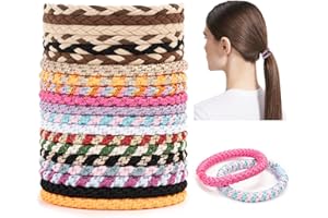 BAFIWU kknekkis Lot de 20 élastiques à cheveux pour femme - Élastiques originaux - Pour cheveux épais et bouclés - Multicolores - Pour queue de cheval