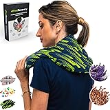 Cuscino Termico Semi Cervicale - Cuscino per Microonde Riscaldante per Collo (60x22 cm) - Scaldacollo per la Nuca e Spalle co