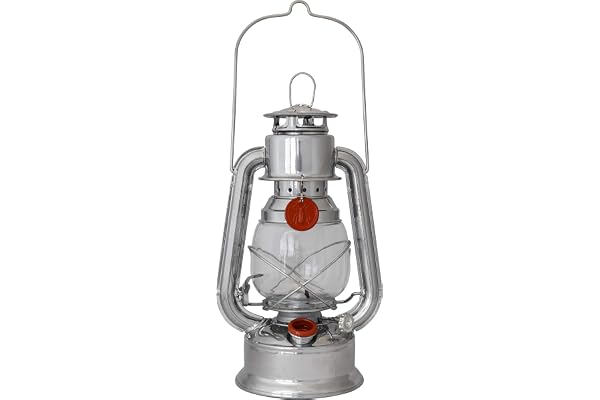 Lampe Tempête "Luciole" – Métal – Hauteur 30 cm – Acier galvanisé peint – Réservoir 0,5L (24h d’éclairage) – Anse de suspension – Éclairage extérieur & décoration vintage - 074610
