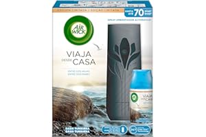 Air Wick Freshmatic 1 Aparato y 1 Recambio de Ambientador Spray Automático, Esencia con Aroma a Oasis Turquesa, Colección Via