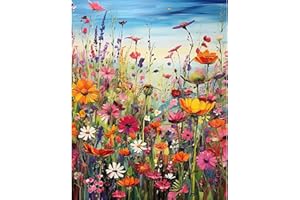 HONGYRJY Flowers Diamond Painting-Wild Flowers Diamond Art Kits Adults,5D Diamond Painting Kits for Adults,Flower Gem Art Kits Adult and Crafts Home Decor 12x16inch