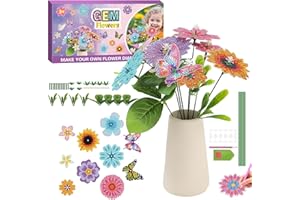 YAMAIDUO Diamond Painting Enfants, Activité Manuelle Enfant Filles 5 6 7 8 9 Ans, 5D Loisir Creatif Enfant Fleurs & Papillons, Diamant Painting Cadeau de Anniversaire pour Enfants 9 10 11 12 Ans