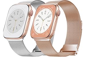 DOBSTFY Bracelet Métallique Compatible Avec Apple Watch 49mm 46mm 45mm 44mm 42mm, Acier Inoxydable Avec Aimant pour iWatch Ultra/Ultra 2 SE Series 10/9/8/7/6/5/4/3/2/1