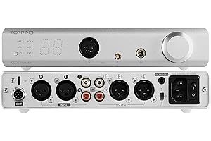 KGUSS Topping A90 Discrete Headphone Amplifier 4-Pin-XLR 4.4 Balanced NFCA Fully Discrete Balanced Amp 9800mWx2 Output Power 2 Gain Settings Silver