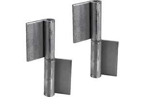 Gedotec Scharniere zum Anschweißen | 2 Stück - Anschweißband für Metall-Türen | Anschweißscharnier Höhe 100 mm | DIN rechts | Schwerlast-Scharnier für Gartentor & Maschinen | Torband für Stahl-Tore