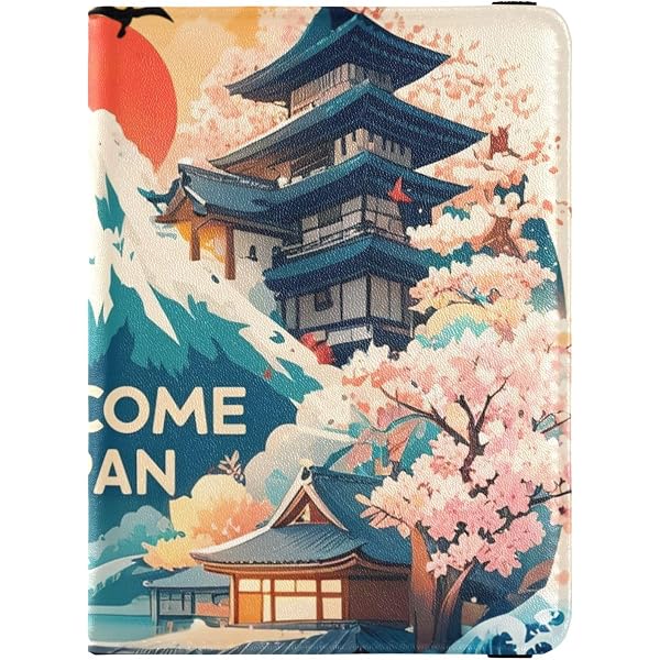 Porte-passeport Japonais En Cuir - Étui Voyage Minimaliste Avec Poches Pour Cartes - Idéal Cadeau Homme Femme
