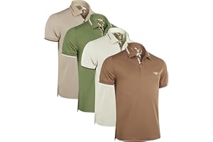 Albert Morris Polo Shirts pour Homme - Manches Courtes, Respirant, Séchage Rapide, Protection UV, Coupe Classique, Été Golf, Style Sportif Business Décontracté