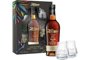 ‎ZACAPA Zacapa Ron Sistema 23 Solera | Exquisiter Rum aus südamerikanischem Hause | in edler Geschenkverpackung mit 2 Nosing-Gläsern | 40% vol 700ml Einzelflasche |