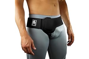 EVERYDAY MEDICAL Leistenbruch-Stützgürtel für Männer I Post-Operationen Männer und Frauen Hernie Stützgürtel für Leistenbruch, Leistenbruch I Verstellbarer Taillengurt I Schwarz | S/M