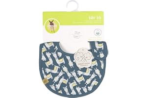 LÄSSIG Baby Lätzchen wasserabweisend Klettverschluss Baumwolle/Baby Bib Small, Glama Lama