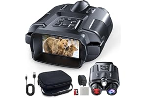 Letcmoi Binocolo Visione Notturna - Infrarossi Visibili 600M nel 100% dell'Oscurità con Zoom Digitale 8X, Ricaricabili da 5000mAh, con Luce Tattica, per la Caccia, per Adulti