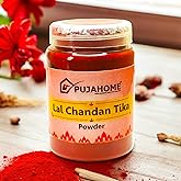 Pujahome Lal Chandan Powder- 100 Gram for Tika | Chandan Powder for Religious Pooja and Tilak | Natural and Pure Sandalwood f