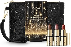KIKO Milano Holiday Wonderlights Creamy Miniature Lipstick Gift Set, Lippen-Geschenkset: 3 Mini-Lippenstifte Mit Cremigem Finish