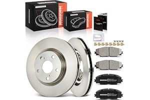 Frankberg Brake Kit incl. 2x Brake Disc + 4x Brake Pad Front Compatible with A.u.r.i.s Estate E18 R.A.V 4 IV A4 Prius Plus W4 Replace# 0446542140