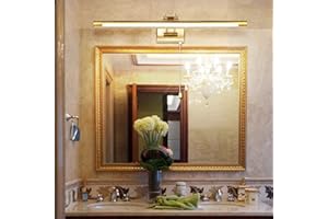 TYhogar Lampa LED nad lustro łazienkowe, 90cm lampa łazienkowa nad lustro, lampa LED z obrotową głowicą lampy i włącznikiem pociąganym, lampa ścienna Arc Arm IP44