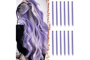 ‎BARSDAR 12 Stück Farbige Haarverlängerungen, BARSDAR Highlights 21 Zoll Glattes langes Haarteile Haarsträhnen Zum Einklipsen Farbiger Clip in Haarverlängerungen Extensions Bunt für Kinder Frauen