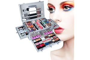 ATB-GIFT 102 Colors Make up set teenagers girls, Cosmetic Palette Set include Eyeshadow Palette Lipstick Blush Foundation Concealer Face Powder Mascara Lipgloss Brush for Every Woman(RED)