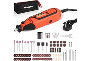 ValueMax Rotary Tool Kit, 130W Powerful Rotary Multi Tool with Variable Speed, Mini Grinder Set with 119pcs Accessories for Craft Projects and DIY, Engraving, Cutting, Sanding, Polishing