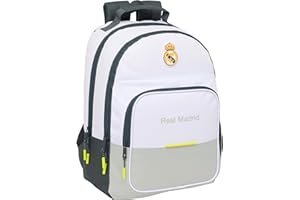 Safta REAL MADRID EQUIPACIÓN 25/26 - Mochila Escolar, Mochila, Ideal para Niños de Diferentes Edades, Cómoda y Versátil, Calidad y Resistencia, 32x16x42 cm