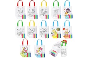 Felly Bolsas para Pintar para Niños, Juguetes Niños con 12 Mochila para Colorear 12 paquetes de Acuarelas, Adecuado Como Bolsas Cumpleaños Infantil, Juegos Regalos Cumpleaños Niño Colegio
