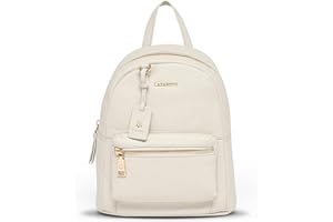 Lazarotti Bologna Damen City-Rucksack aus Echt-Leder | Tasche mit stufenlos verstellbaren Schulterriemen | Backpack 22 cm