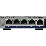 NETGEAR Switch Ethernet 5 porte Plus GS105E, Switch Gigabit con opzioni di montaggio desktop o a parete e assistenza limitata
