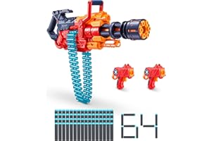 XSHOT X-Shot Excel Kombi Pack Crusher Schaumstoffdart-Blaster und 2er Pack Micros Blasters (35-Kapazität-Dartgürtel, 64 Darts)