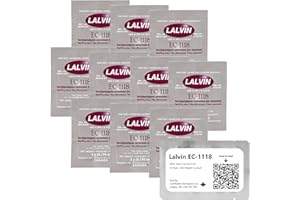 Lalvin EC-1118 Weinhefe (10 Pack) - Champagner-Hefe - Machen Sie Wein Met Apfelwein Kombucha zu Hause - 5 g Beutel - Saccharomyces cerevisiae - Verkauft von CAPYBARA Distributors Inc.