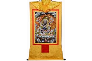 Gandhanra thangka tibetano,Mahakala,Phurba,Vajrakila,hangable buddista rotolo,thanka di pittura damascata decorativa,zen arazzo art per decorazione per la casa, meditazione