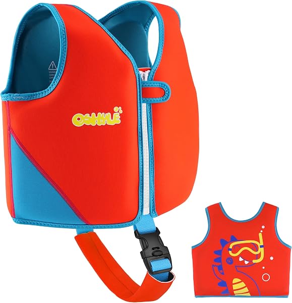 OSHYLE Chaleco de Natación de Neopreno de la Marca Premium para Niños - Flotador para el Aprendizaje de la Natación Ideal para Niños - 1
