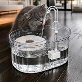 Şeffaf Otomatik Kedi Su Pınarı 2,3 L &ndash; Filtreli Ultra Sessiz Kedi Su &Ccedil;eşmesi USB Bağlantılı ATAPET