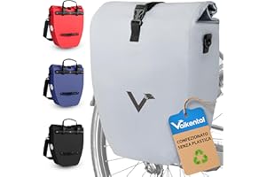 Valkental - Borsa portabagagli grande e impermeabile - Volume di riempimento 20 litri - Borsa da bicicletta per portabagagli con catarifrangenti