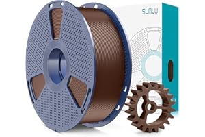 SUNLU PLA+2.0 Filament 1,75 mm, ulepszenie filamentu PLA+ 1,75 mm, zwiększona wytrzymałość, dokładność wymiarowa +/- 0,02 mm, szpula 1 kg (2,2 lBS), kawowo-brązowy