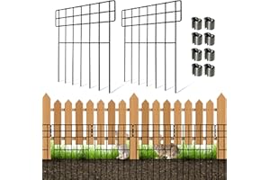 Thealyn 25 Pack Barrière Animaux de Jardin en Métal Décorative, Hauteur 17 po (43 cm) X Largeur 13 po (33 cm), Longueur Totale 8,25 m