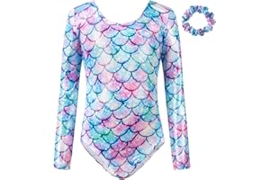 Surgoal Gymnastics Leotards for Girls Long Sleeve/Sleeveless Sparkle Dancing Ballet Gymnastics Athletic Outfit Unitard Dance Dress for Kids 3-12 Years
