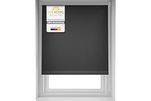 ‎SOL ROYAL Sol Royal SolReflect T42 Thermal Blackout Roller Blind with Clamp-Fix No Drilling Required Silver Coating Various Colours and Sizes