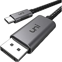 uni USB C Displayport Kabel (4K@60Hz, 2K@165Hz), Typ C Thunderbolt 3/4 auf DP Kabel unterstützt MST, Freesync.1.8m Nylonkabel