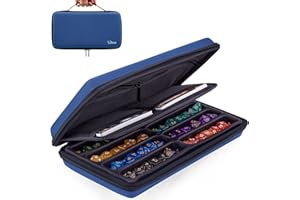 SIQUK Custodia per Dadi DND Scatola per Dadi e Vassoio con Fessura Rimovibile Supporto per Organizer per Dadi con Maniglia per DND e Altri Giochi da Tavolo Rpg