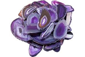 mookaitedecor 10pcs Agate Slices Pendants for Jewellery Making, Geode Slice Crystals and Gemstones for Healing