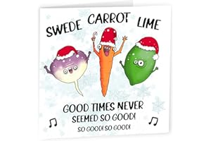 NOTNICETHINGS Funny Christmas Card for Her and Him, Humorous Christmas Cards for Girlfriend, Wife, Daughter or Mum - Funny Rude Husband Xmas Card