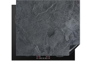 KitchenYeah© Protege Plaque Induction 60x52 cm Deco Cuisine Accessoires Pratique Protection De Vitroceramique Gris - Béton - Ardoise - Texture - Rétro