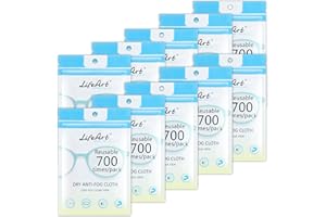 LIFEART 10 Pack Anti-Fog Wipe, Eyeglasses Cleaning Cloths, Cleaning Wipe for Eyeglasses, Tablets, Screens, Lens Wipe for Camera Lenses
