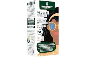 Herbatint Vegetal Color - Coloration végétale 100% naturelle et bio, MOON LIGHT POWER - Noir 100 grammes