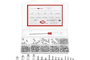 ZHENGYYUU 700 Pcs M2 M2.5 M3 Laptop PC Screws - Cross Head Countersunk Phillips Flat Head for Computer Hard Drive, M.2 SSD Mounting, Electronic Repair