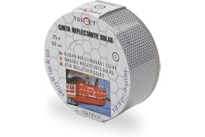 TARGET CRB2550B - Cinta Reflectante SOLAS - 25 Metros X 50 Milímetros - Barcos - Embarcaciones - Seguridad Marítima - Homologada - Adhesiva - Señalización - Alta Visibilidad - Marcaje