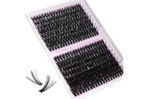 YOONOYA Pestañas pelo a pelo 320PCS Individuales Lash Cluster 80D+100D 9-16mm Mixed D Curl Pestañas Postizas Extensión de Pestañas (60D+80D-9-16mm-MIX)