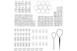 Dfuqanb 72 piezas de joyas para rastas decorativas, accesorios para el pelo, de aluminio para trenzas, ajustables, trenzas tejidas, para trenzas con varios colgantes
