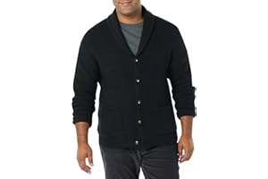 Amazon Essentials Cardigan Morbido a Maniche Lunghe con Collo Sciallato Uomo